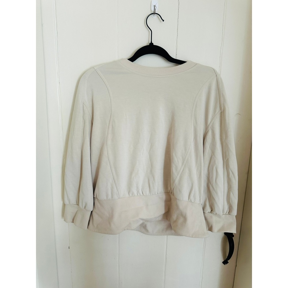 Lululemon Softstreme Ribbed-Hem Pullover in Natural Ivory Size 12 - Picture 2 of 4